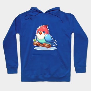 cute lovebird cartoon illustration Hoodie